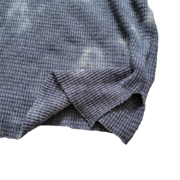 Rowdy Sprout Tie Dye Palm Tree Boxy Thermal Long Sleeve Crop Top Girl Sz 8 - Picture 4 of 7